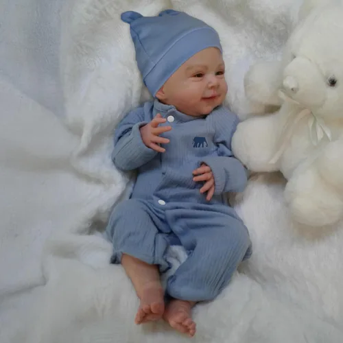 CHAREX Muñeca Realista Reborn de Bebé Niño - Muñeca de Bebé Recién Nacido Realista de 18 Pulgadas con Cuerpo de Tela Suave, Muñecas de Bebé de la