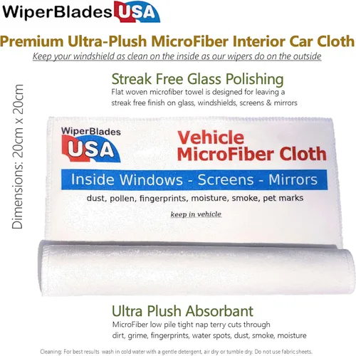 Miniatura 4 de WiperBladesUSA Juego de limpiaparabrisas compatible con Infiniti QX50 2017 (juego de 2) limpiaparabrisas