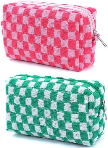 Miniatura 19 de SxoSyo Bolsas de cosméticos para mujer, bolsa de maquillaje grande, bolsa de viaje con cremallera, organizador de brochas de maquillaje para regalos