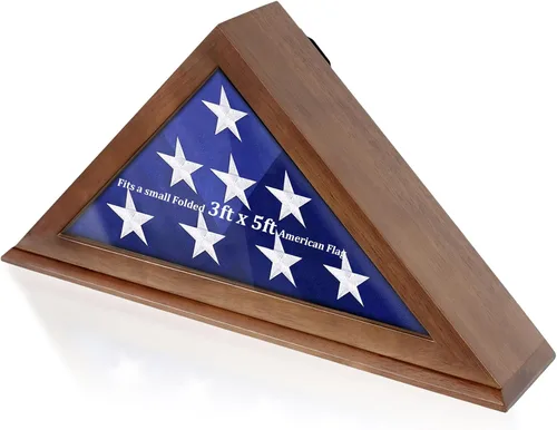 Miniatura 11 de ASmileIndeep Vitrina de bandera – Caja de sombra de bandera fúnebre y militar de 5' x 9.5' con vidrio templado HD y montaje en pared, marco