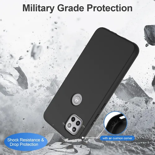 Miniatura 7 de V/A - Funda para Motorola One 5G Ace con protector de pantalla integrado, protección de cuerpo completo a prueba de golpes, parachoques delantero