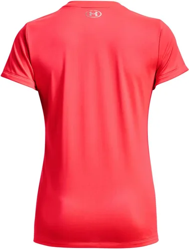Miniatura 5 de Under Armour - Camiseta Tech de manga corta y cuello en V para mujer, color sólido