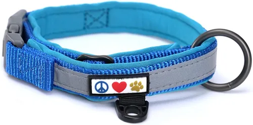 Miniatura 12 de Pawtitas Cuello ajustable reflectante para perro, Collar para perro acolchado, Negro