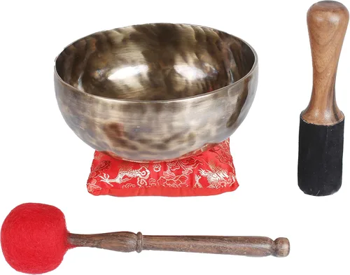 ESK - Juego de cuencos tibetanos de 7 pulgadas, meditación, decoración zen, curación espiritual y corporal y limpieza energética, hecho a mano,