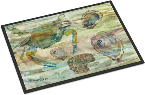 Miniatura 13 de Caroline's Treasures SC2009MAT - Tapete de acuarela pelícano marrón de 18 x 27 pulgadas, para interiores y exteriores, para entrada, antideslizante