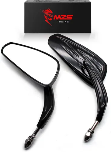 Miniatura 10 de Espejos de motocicleta cromados MZS, espejos laterales universales de 10 mm y 8 mm con vista trasera, ajustable en 360 grados, compatibles con Cromo