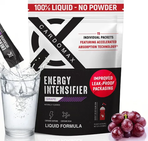 Miniatura 8 de CardoMax - Paquetes de bebidas energéticas - Paquetes de cafeína líquida para hombres y mujeres con BCAA, vitamina B12, vitamina B6 y B3 - Sin