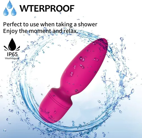 Miniatura 6 de Fuwyiy Mini herramientas de masajeador, pequeño masajeador de mano inalámbrico impermeable con 10 modos de vibración, masajeador personal de mano