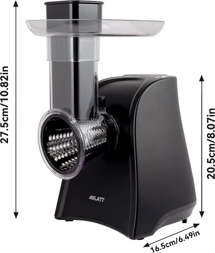 Miniatura 6 de Cortador eléctrico, rallador eléctrico de queso para uso en la cocina del hogar, triturador de queso con control de un solo toque, máquina para Negro