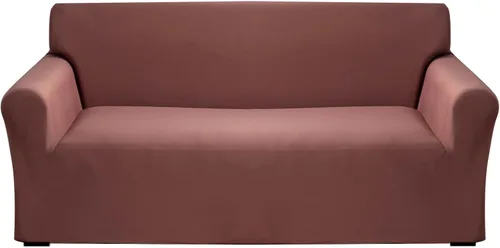 Miniatura 11 de Qubjus Funda de sofá moderna de alta elasticidad para sofá cama de dos cojines, funda de sofá sólida antideslizante, lavable, protector de muebles