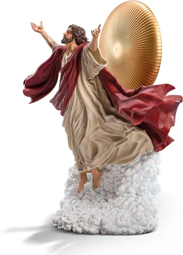 Miniatura 2 de La Ascensión de Jesucristo - Escultura de estatua de Polystone de 11 pulgadas Edición de bata roja a escala 1:10