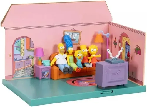 Miniatura 4 de Jakks Pacific The Simpsons Diorama Figuras familiares Juego de sala de estar con efectos interactivos, a partir de 4 años