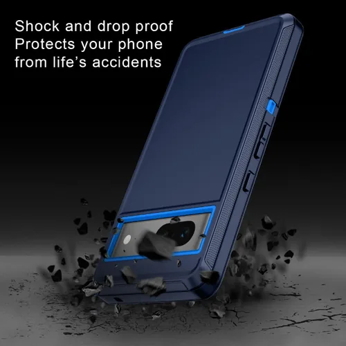 Miniatura 4 de I-HONVA Funda para Google Pixel 7 a Prueba de Golpes/Polvo/Caídas de 3 Capas con Protección Completa del Cuerpo [Sin Protector de Pantalla] Funda