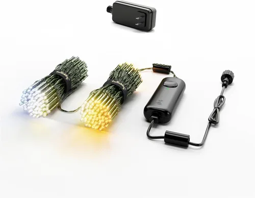 Miniatura 8 de Twinkly Cuerdas de 250 luces LED blancas, cadena de luces LED para exteriores e interiores, luces blancas de Navidad de cálido a fresco, LED