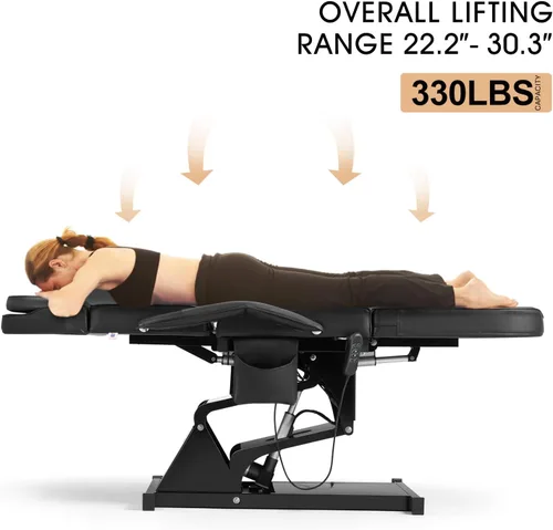 Miniatura 4 de Artist hand Cama facial para mesa de masaje esteticista, cama de belleza, silla estética médica para tatuajes con 3 ajustes eléctricos de motor
