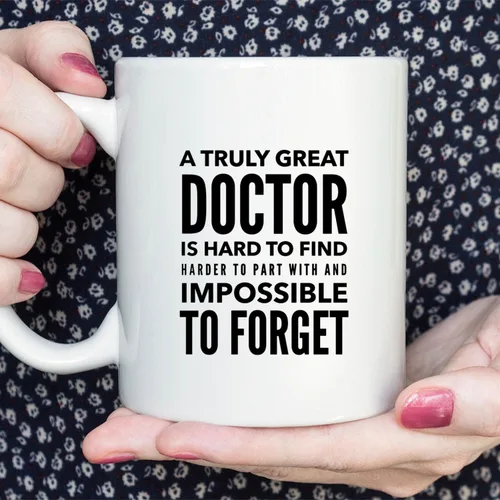 Miniatura 2 de Taza inspiradora y sarcasmo con texto en inglés "A Truly Great Doctor is Hard to Fond", regalos inspiradores y sarcasmo para hombres y mujeres