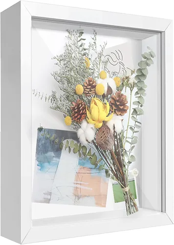Miniatura 26 de Caja expositora de 8 x 8 pulgadas con calcomanías de letras, vitrina para recuerdos, artículos de bebé, recuerdos de boda, manualidades, boletos