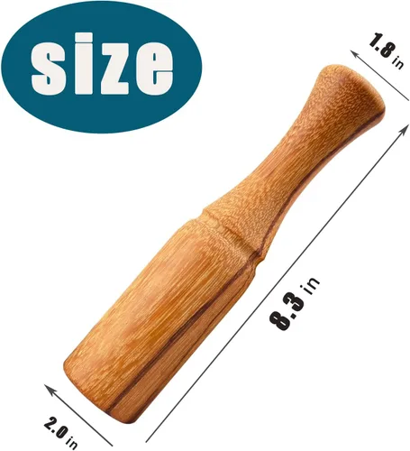 Miniatura 2 de Mazo de madera para tallar madera, mazo de madera de 10 onzas, mango ergonómico y cómodo que reduce la fatiga de la mano, la cabeza de madera