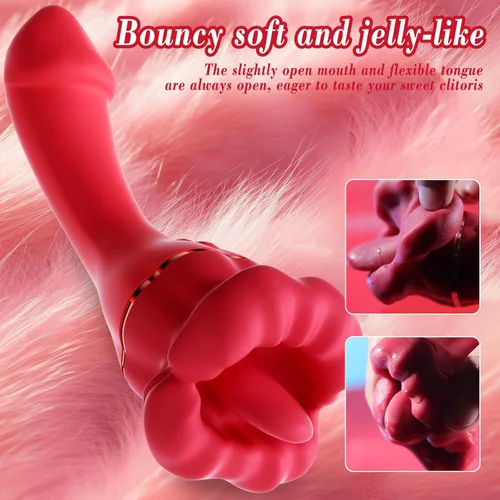 Miniatura 4 de Juguetes sexuales con vibrador de punto G, juguete sexual femenino adulto con 10 frecuencias vibratorias y 10 frecuencias de lamer la lengua