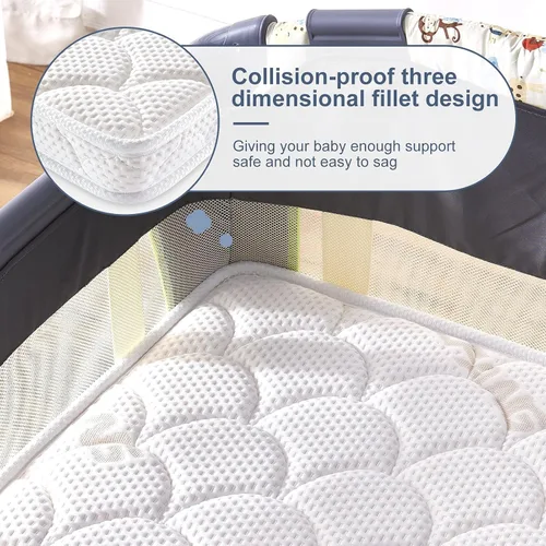Miniatura 6 de Cubrecolchón Pack and Play - 38" x 26" x 1.5", Almohadilla de Colchones Pack N Play de Espuma Premium Suave y Firme, Colchones de Espuma para Simple