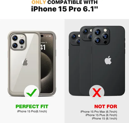 Miniatura 69 de Diaclara Funda diseñada para iPhone 16, mejorada [protección completa de la cámara], carcasa resistente de cuerpo completo con protector de pantalla