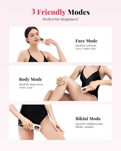 Miniatura 2 de Dispositivo de depilación láser IPL para mujeres y hombres, removedor de vello sin dolor en casa para resultados duraderos, cuerpo y cara para una
