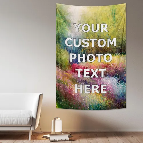 Miniatura 11 de Tapiz personalizado para cargar imágenes con fotos y textos, tapiz personalizado para colgar en la pared, manta de telón de fondo para decoración