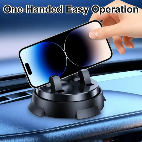 Miniatura 6 de Soporte para teléfono de coche, soporte de adsorción fuerte para coche, soporte móvil giratorio de 360 grados con base antideslizante, sin necesidad