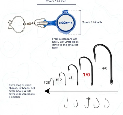 Miniatura 5 de HOOK-EZE Herramienta para atar nudos de pesca Protege de los anzuelos de pescado Ata nudos de pesca fácilmente Gadgets geniales para Naranja