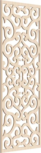 Miniatura 145 de Eveline - Paneles decorativos de pared de madera con calado, 13 3/8 pulgadas de ancho x 34 3/8 pulgadas de alto x 3/8 de alto, roble rojo rojo