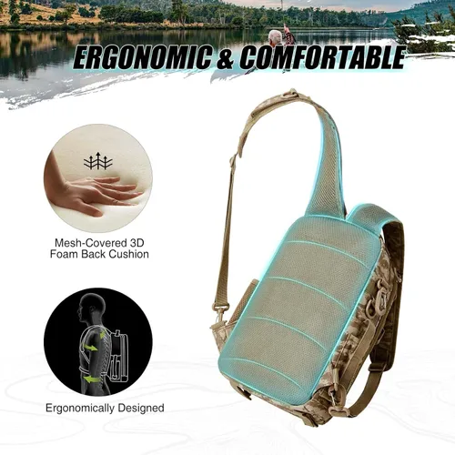 Miniatura 4 de Piscifun Travel X - Bolsa de almacenamiento de pesca resistente al agua para hombres y mujeres, mochila multifuncional de almacenamiento de aparejos