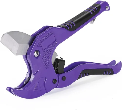 Miniatura 13 de Bates - Cortador de tubería de PVC, corta hasta 1-1/4", herramienta de corte de tubería de PVC de trinquete azul marino, cortadores de tubos de PVC