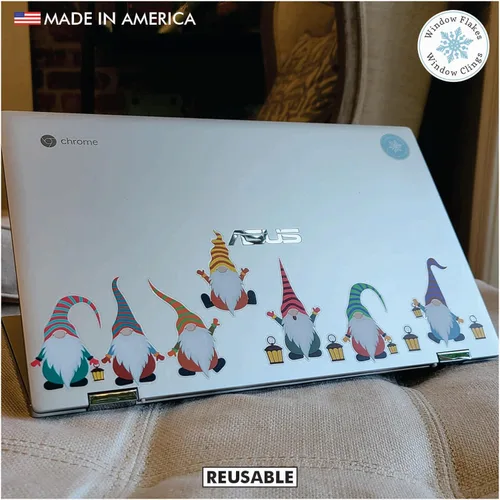 Miniatura 6 de Juego de 12 calcomanías de gnomos para laptop, calcomanías de gnomos para laptop, calcomanías estéticas para computadora portátil, calcomanías