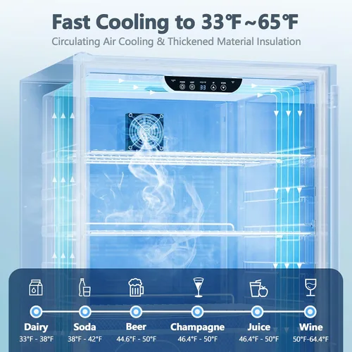 Miniatura 3 de Coolski - Refrigerador de bebidas de 24 pulgadas, 180 latas, debajo del mostrador, con acero inoxidable, refrigerador integrado y de pie