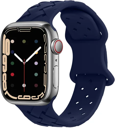 Correas de silicona suaves compatibles con Apple Watch Band de 49/45/44/1.654 in 41/40/1.496 in para mujer y hombre, correa deportiva impermeable y
