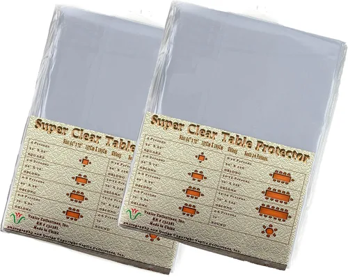 Miniatura 10 de Protector de mantel y mantel de vinilo 100% duradero, extra resistente, tamaño cuadrado de 54 x 54 pulgadas
