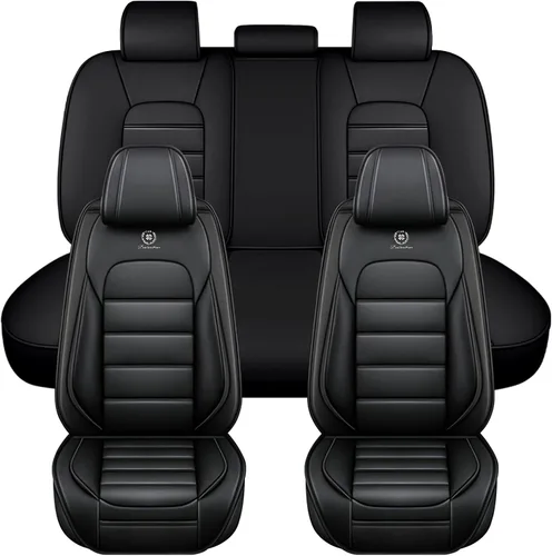 Miniatura 30 de Fundas de asiento para Chevrolet Chevy Aveo 2004-2011, funda de asiento de automóvil de piel sintética, compatible con bolsa de aire, protector