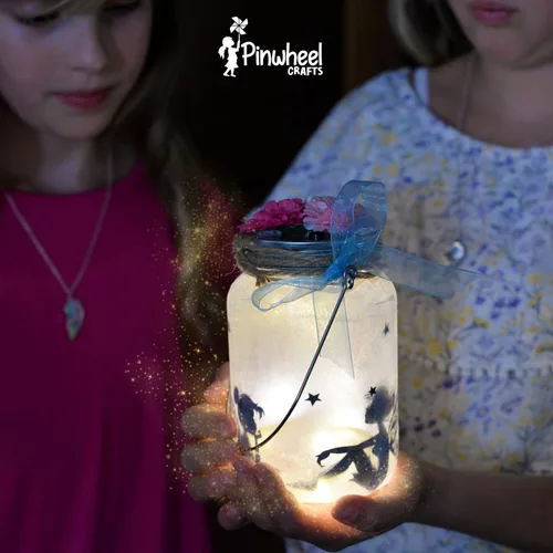 Miniatura 9 de Pinwheel Crafts Linterna de hadas de juguete para niños de 6 a 8 años de 8 a 12 años o más, haz tu propia luz nocturna, regalo de tarro de hadas