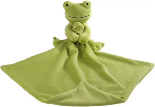 Apricot Lamb Manta de seguridad de animales de peluche, rana verde, manta de personajes para bebé, manta de lujo para acurrucarse (rana verde, 13