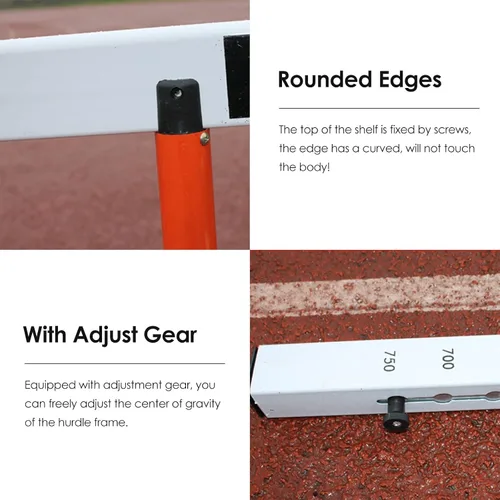 Miniatura 6 de YXXSDP Profesional de agilidad ajustable obstáculos, pista escolar y equipo de entrenamiento de velocidad de campo, equipo deportivo atlético