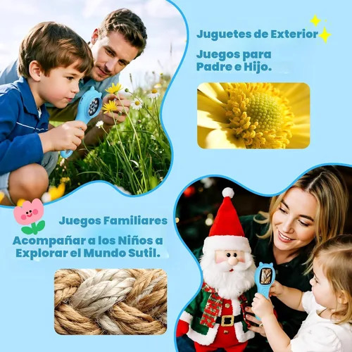 Miniatura 7 de Microscopio de exploración al aire libre para niños, microscopio digital portátil 500X con pantalla IPS de 2 pulgadas, juguete STEM de viaje de Azul