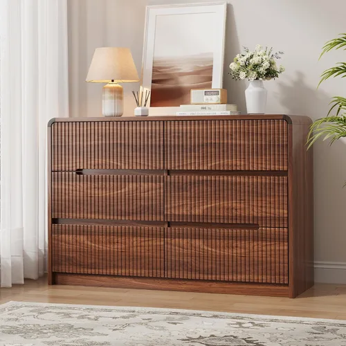 Miniatura 9 de OtterOasis Cómoda de madera negra para dormitorio, 5 cajones para almacenamiento de ropa, cómoda moderna con cajones anchos, cajones anchos