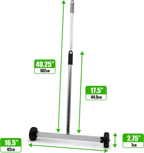Miniatura 5 de GRIP Barredora magnética de 17 pulgadas a 8.8 libras de capacidad, se extiende de 23 a 40 pulgadas, fácil limpieza de taller, garaje, construcción