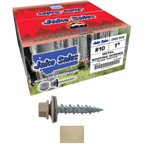 Miniatura 55 de Tornillos para techo de metal: (250) 10 x 1 sin pintura galvanizados con cabeza hexagonal para techo de chapa. Tornillos autoiniciados de metal