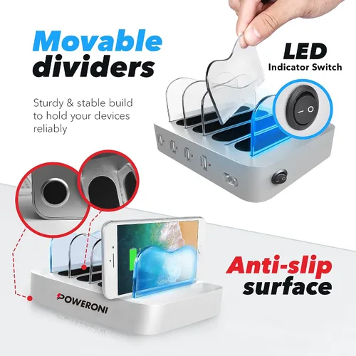 Miniatura 7 de Estación de carga de 4 puertos - Base de carga rápida para múltiples dispositivos Apple - Estación de carga USB para múltiples dispositivos
