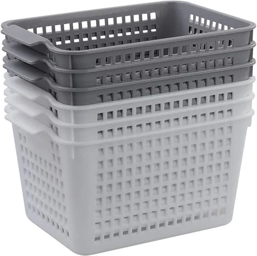 Miniatura 7 de Cesta de almacenamiento de plástico profundo, 6 paquetes
