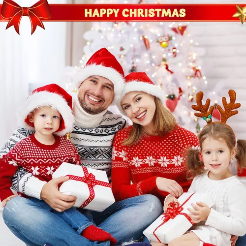 Miniatura 8 de JOYIN 12 PCS Sombreros de Papá Noel, Sombreros de Navidad de Terciopelo Rojo Afelpado con Puños Blancos como Regalo para Adolescentes, Adultos