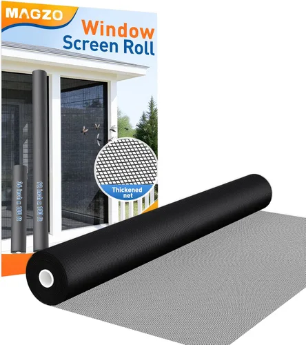Miniatura 9 de MAGZO - Reemplazo de pantalla de ventana, 36" de ancho x 90" de largo, pantalla resistente para ventanas y puerta ajustable, pantalla enrollable