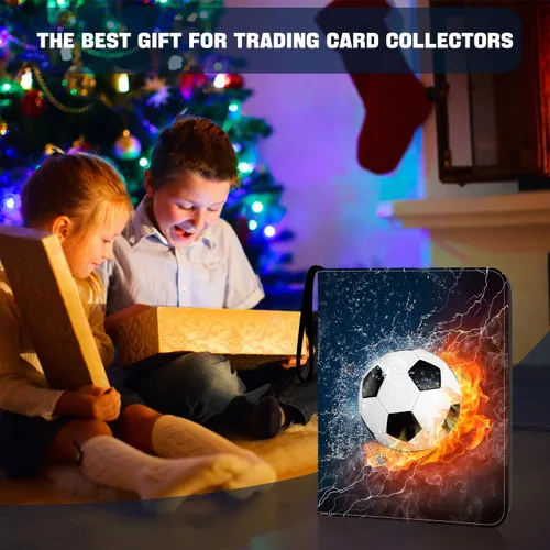 Miniatura 7 de Carpeta de tarjetas coleccionables con funda, 900 bolsillos, carpeta de tarjetas de fútbol, organizador de almacenamiento de tarjetas deportivas