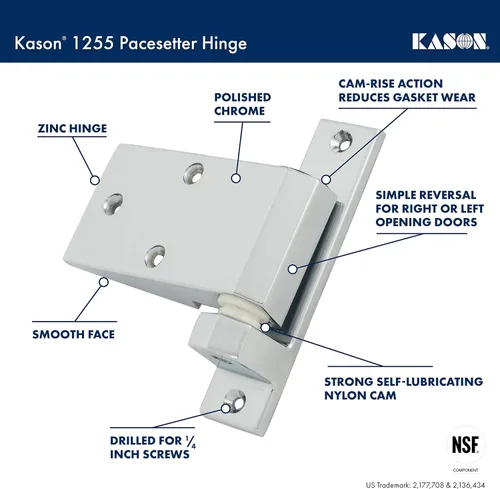 Miniatura 2 de Kason Bisagra Pacesetter 1255, cara lisa, 11255V00004C